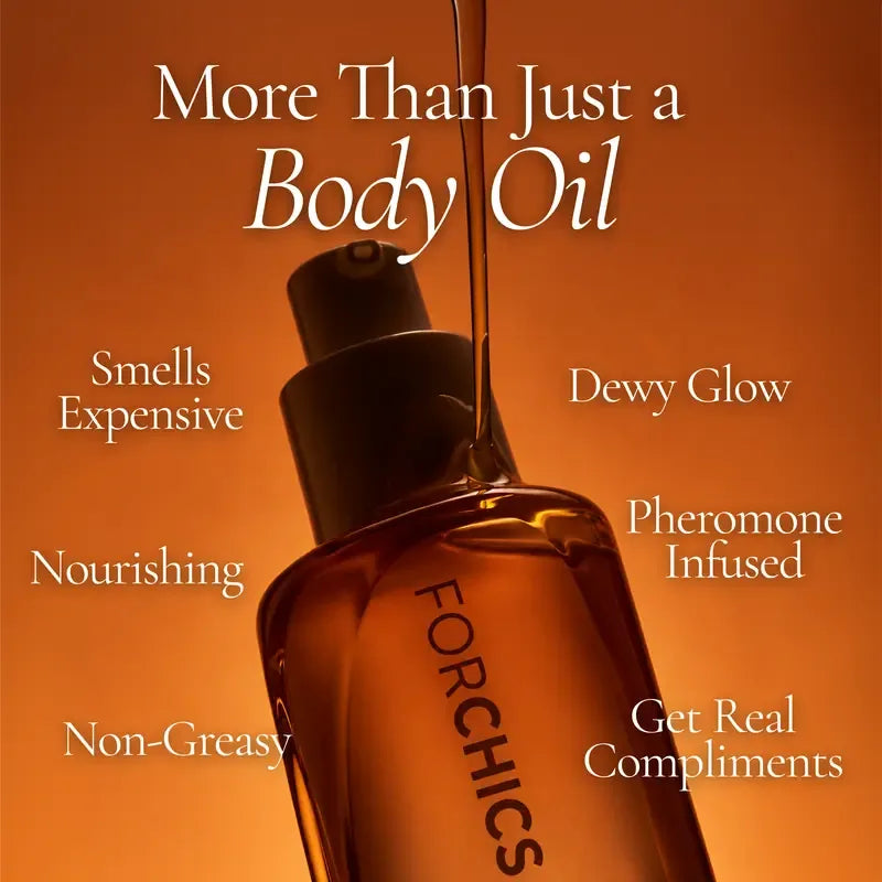 Pheromone Infused Body Oil - Sweet Almond, Argan, Jojoba, Shea Butter, Cocoa Butter &  – 1 Fl Oz